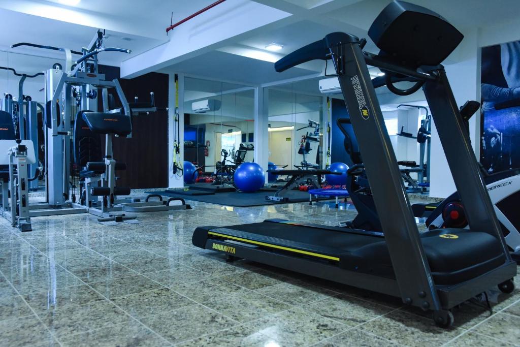 Fitness centrum a/nebo fitness zařízení v ubytování Blue Open Hotel