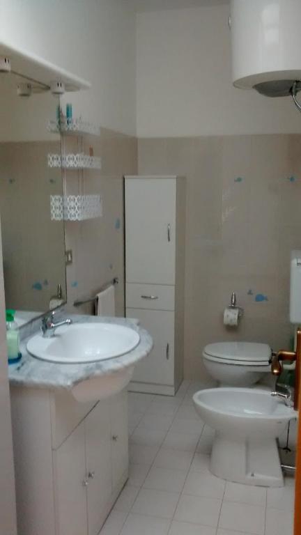 Koupelna v ubytování Casa Gialla