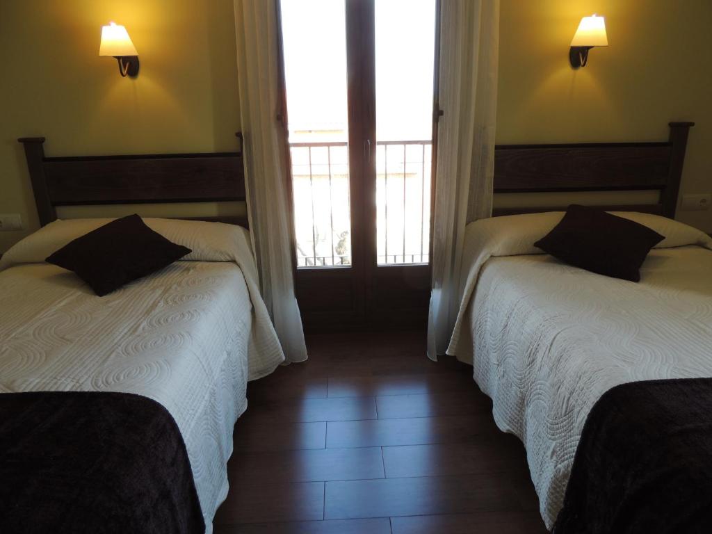 Cama o camas de una habitación en Hotel Rural Corazón de las Arribes