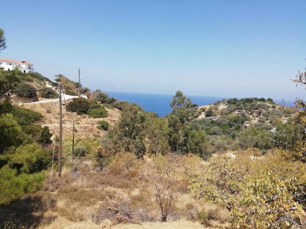 a view of the ocean from a hill at Myrovolos in Armenistis