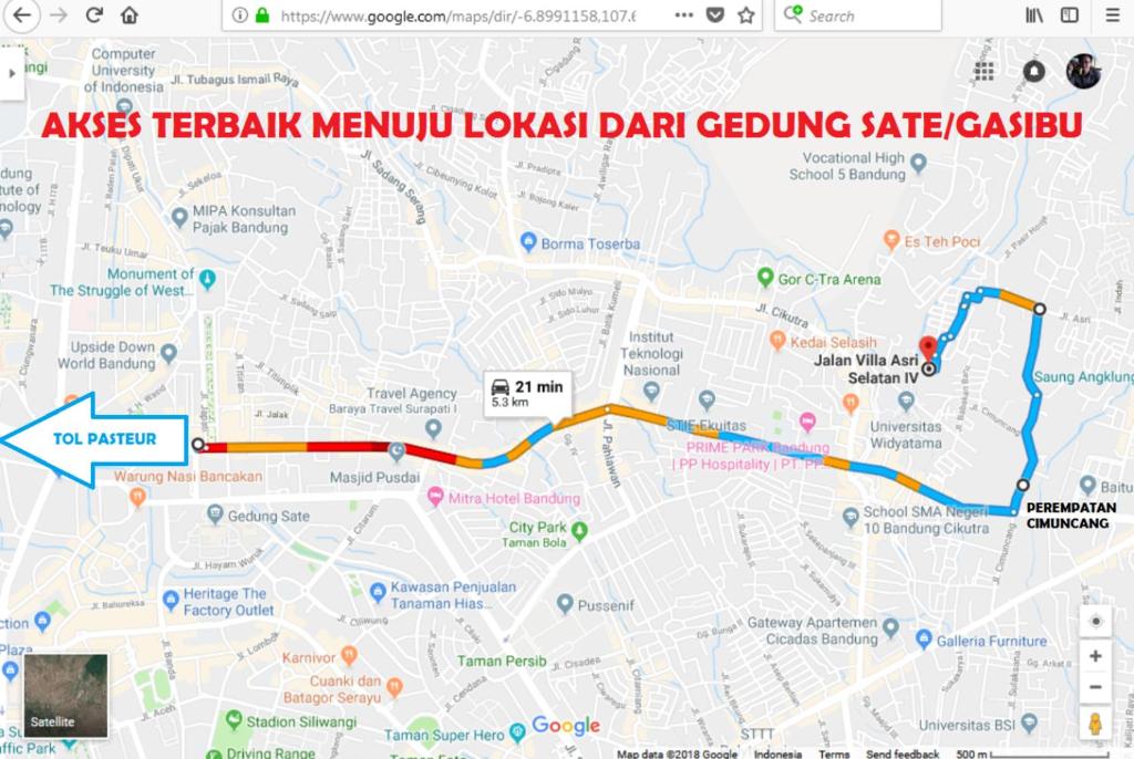 a map of the los angeles freakatownlevardlevardandalark dart collecting area at Homestay Bumi Asri III Cikutra in Bandung