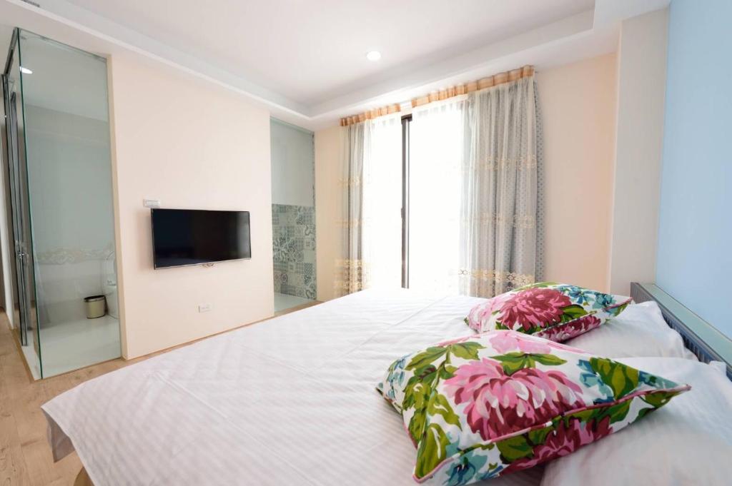 Postel nebo postele na pokoji v ubytování ING Spa B&B