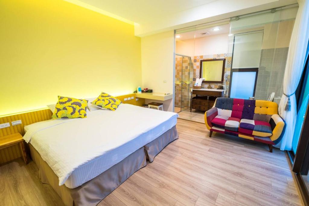 Postel nebo postele na pokoji v ubytování ING Spa B&B