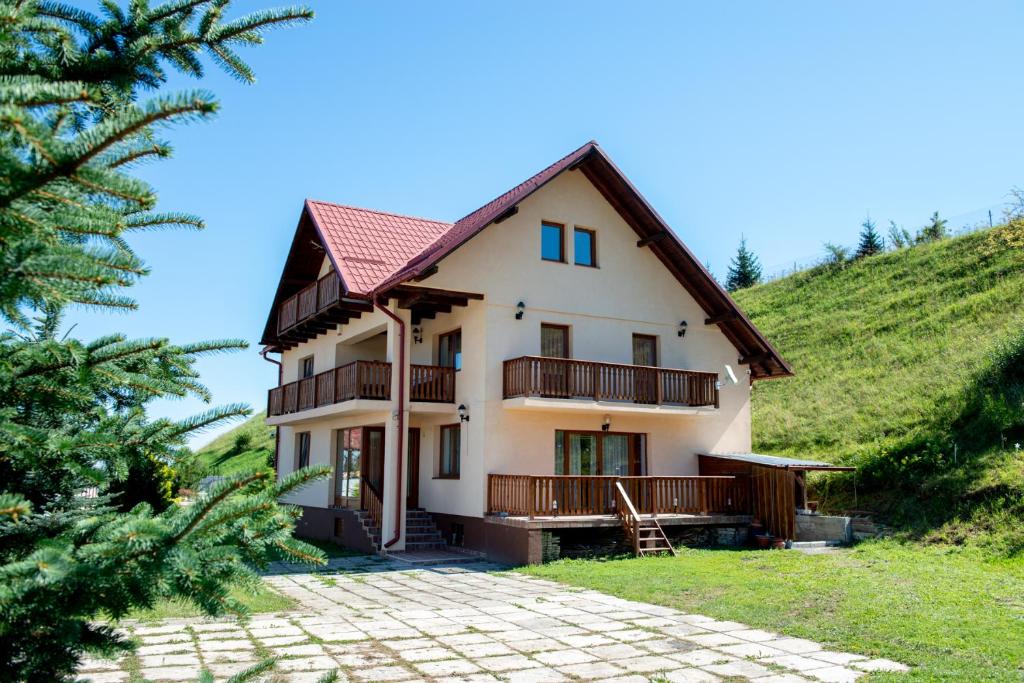 a house on the side of a hill at Casa Din Gradina Lui Ioan in Tărlungeni