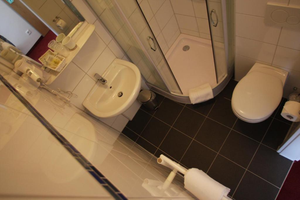 Koupelna v ubytování Hotel Gemini