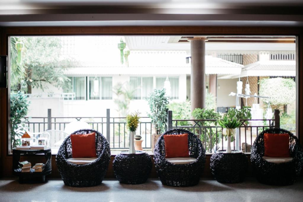 Balkón nebo terasa v ubytování Diamond Park Inn Chiangrai & Resort