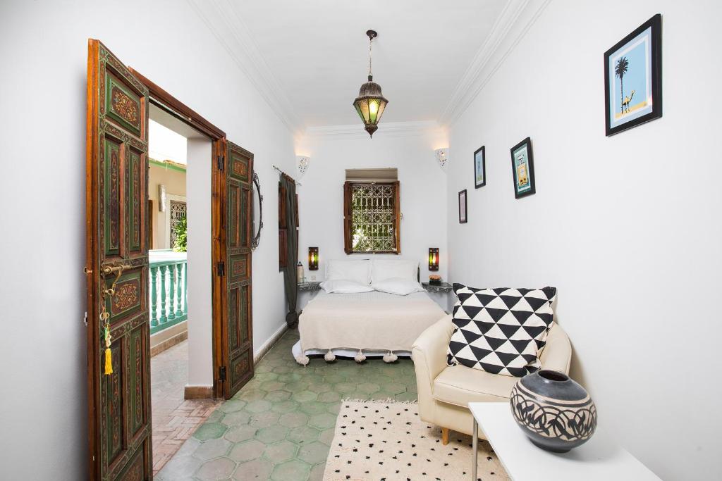 Postel nebo postele na pokoji v ubytování Riad Villa Harmonie