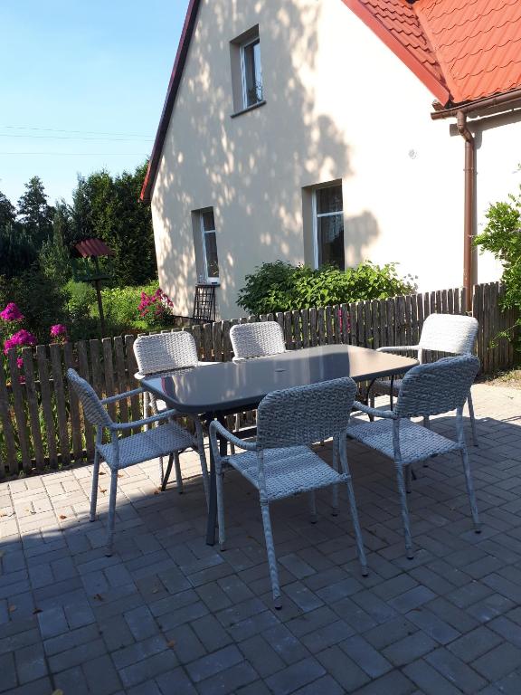 Patio alebo iná vonkajšia časť ubytovania Zielony Raj