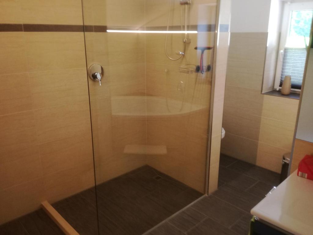 Koupelna v ubytování Haus Manfred