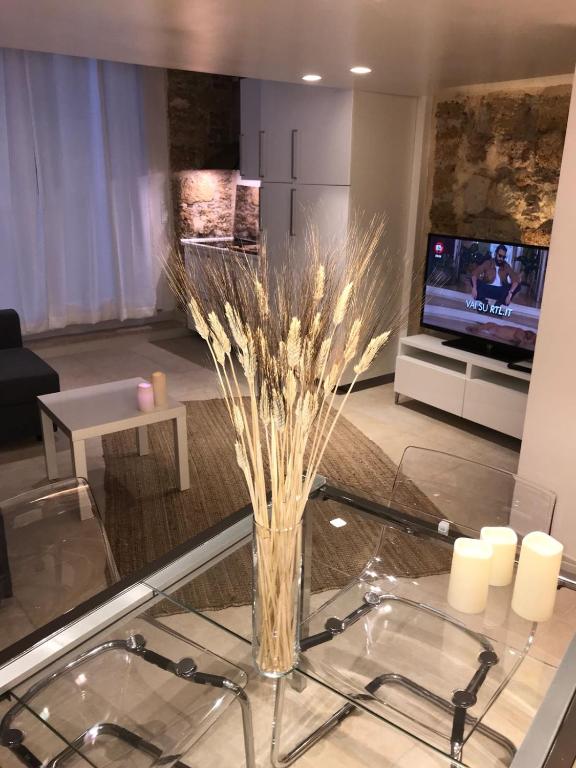TV a/nebo společenská místnost v ubytování La Vecchia Stalla