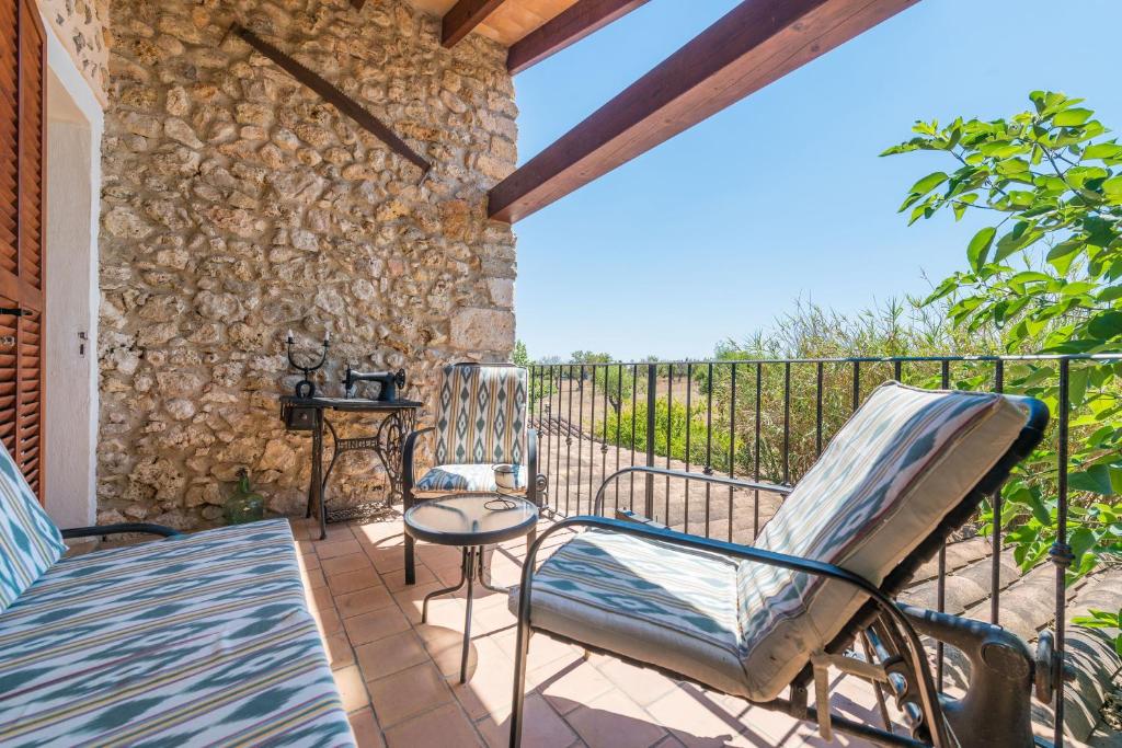 A balcony or terrace at Finca Can Diego