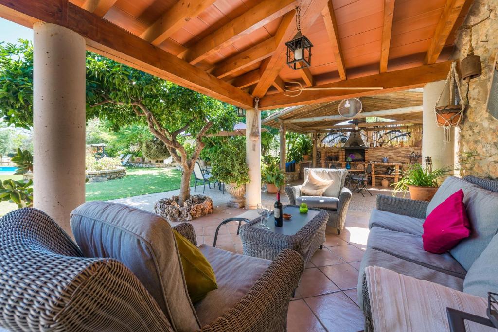A seating area at Finca Can Diego