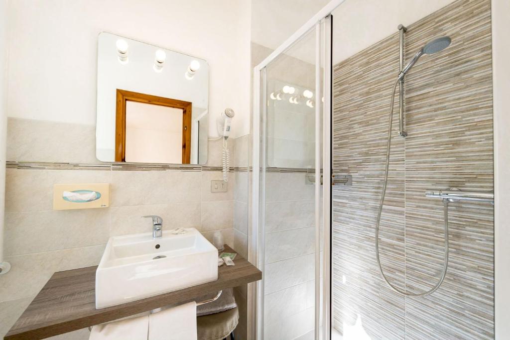Koupelna v ubytování Hotel Vallecetta