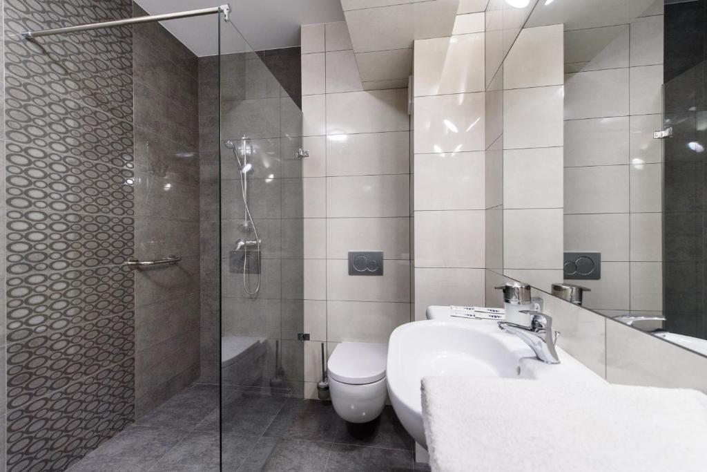 Kúpeľňa v ubytovaní Hotel Nowy Dwór
