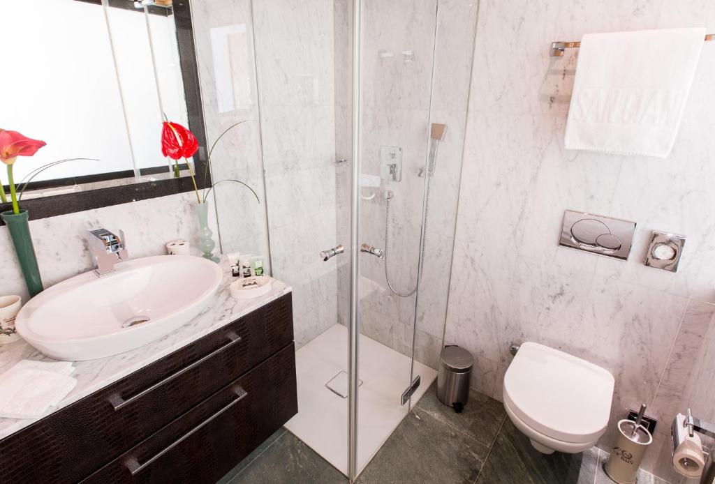 Koupelna v ubytování Hotel San Gian