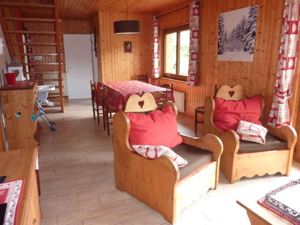 Posezení v ubytování chalet trois étoiles