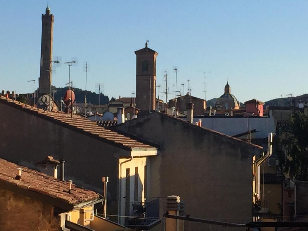 a view of a city skyline with roofs at B & B Da Matilde in Bologna