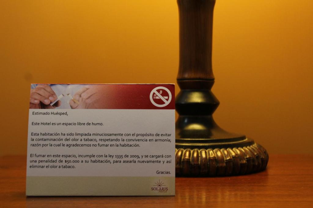 Certifikát, hodnocení, plakát nebo jiný dokument vystavený v ubytování Hotel Solaris