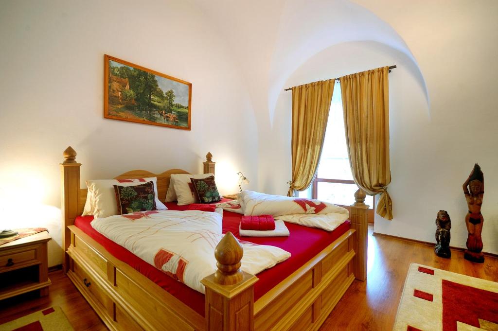 Postel nebo postele na pokoji v ubytování Apartmanovy Dom Martha a Domček Martuška