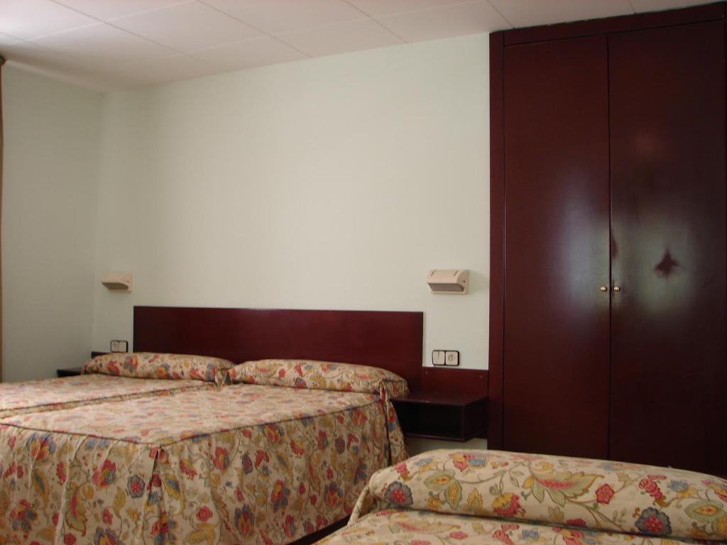 Postel nebo postele na pokoji v ubytování Hostal Del Ripollès
