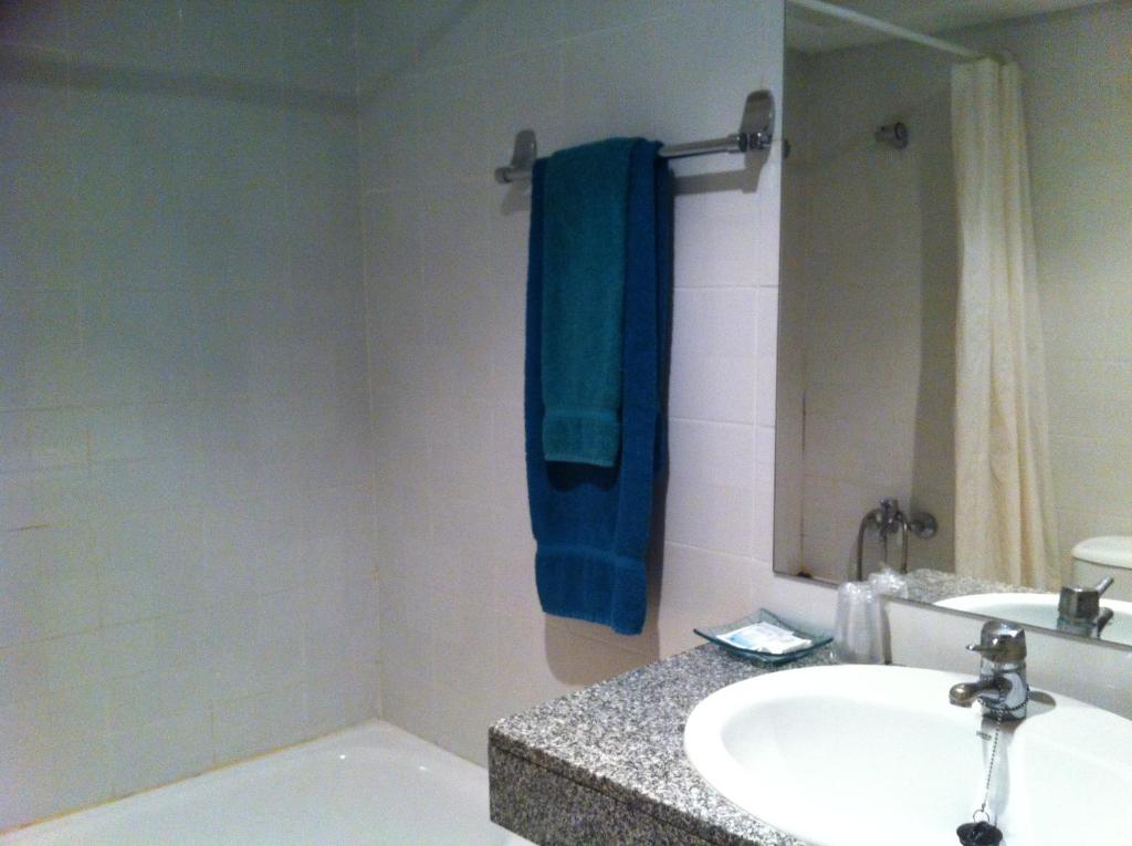 Koupelna v ubytování Hostal Del Ripollès