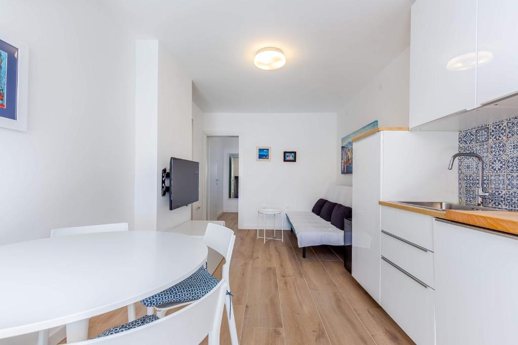 Kuchyň nebo kuchyňský kout v ubytování Apartments Selce