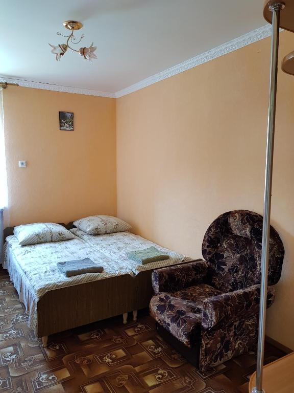 Postel nebo postele na pokoji v ubytování Na Gorbochku