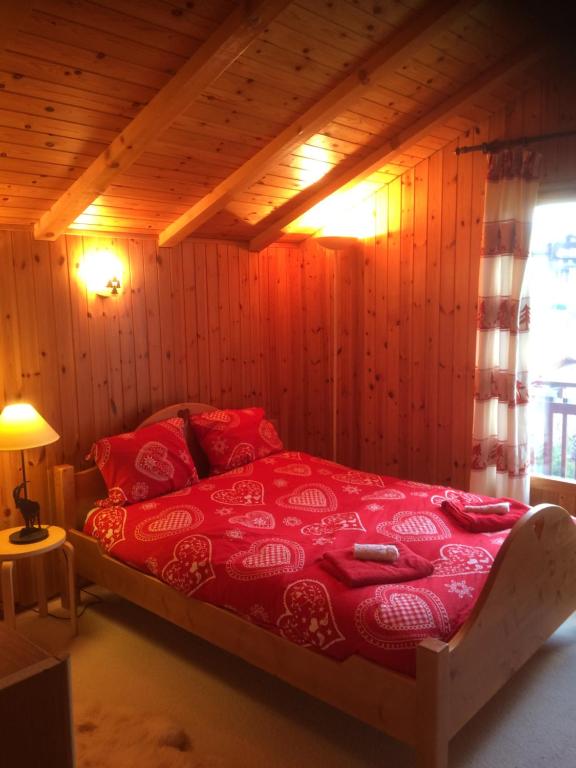 Postel nebo postele na pokoji v ubytování Chalet Pattier