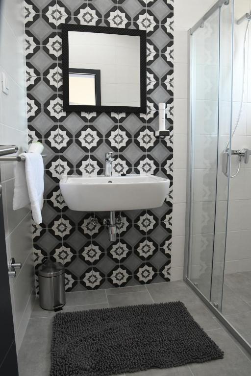 Koupelna v ubytování Sagena Rooms