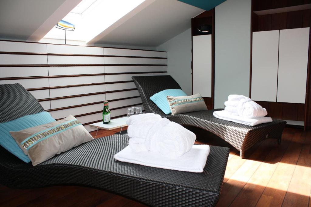 Posezení v ubytování Elements Hotel