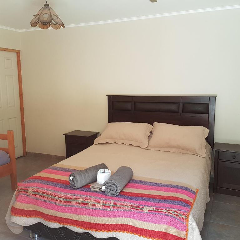 Postel nebo postele na pokoji v ubytování Vicuña Lodge