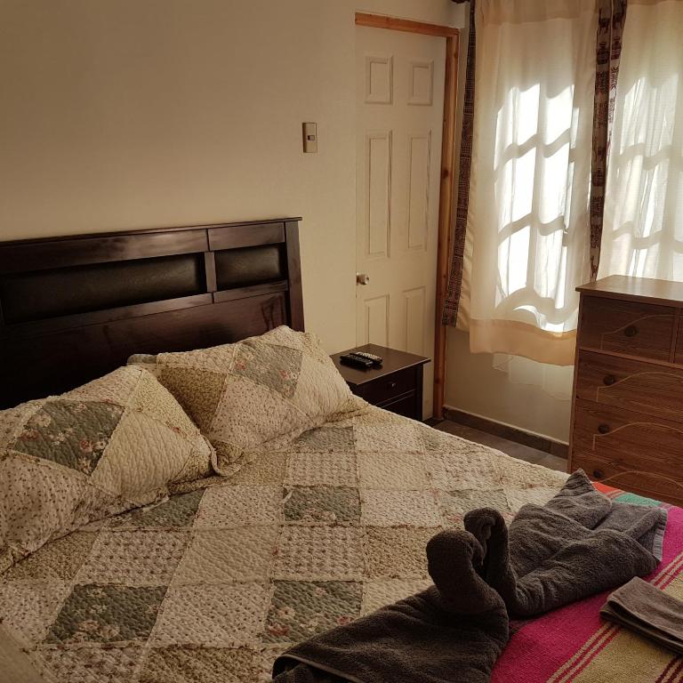 Postel nebo postele na pokoji v ubytování Vicuña Lodge