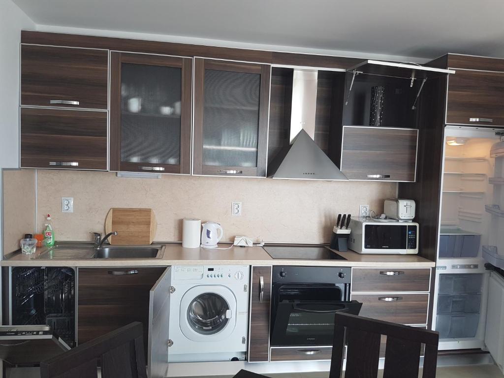 Kuchyň nebo kuchyňský kout v ubytování Tatyana Apartment