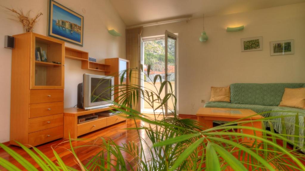 Televízia a/alebo spoločenská miestnosť v ubytovaní Apartment Villa Molina