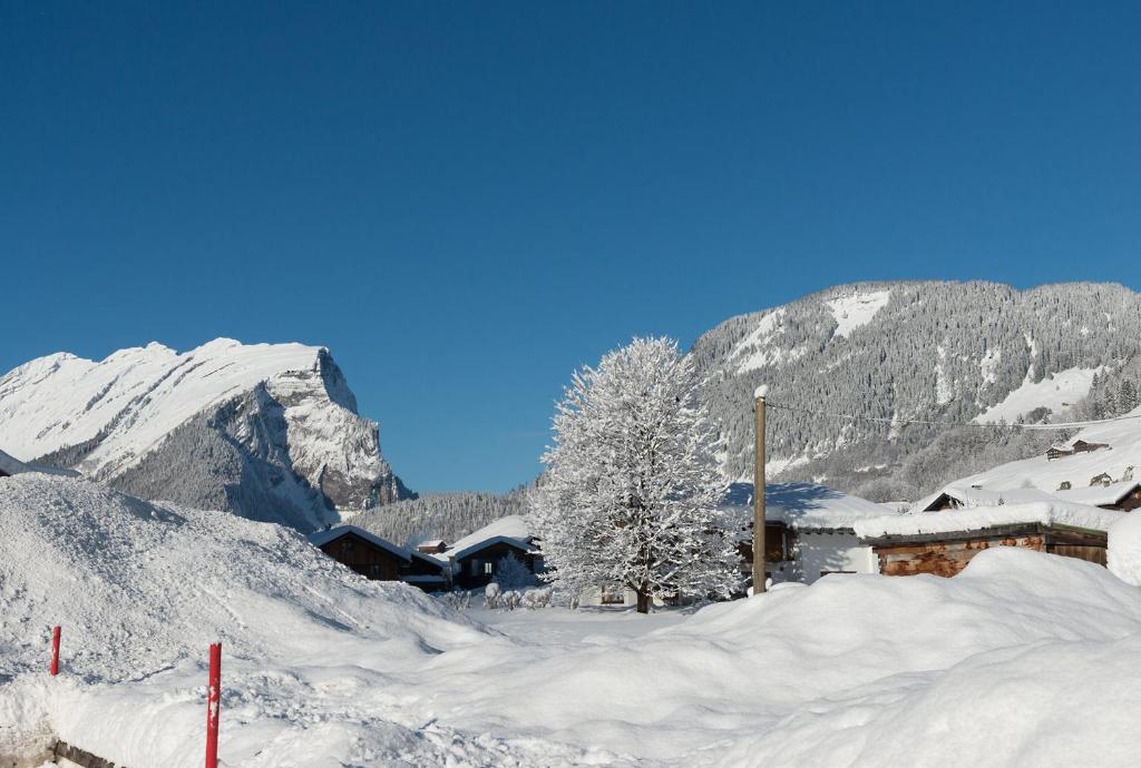 Ferienbauernhof Moosbrugger during the winter