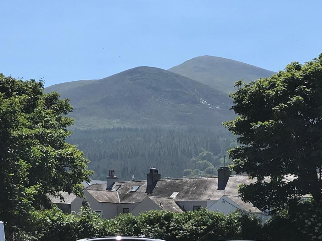 a group of houses with mountains in the background at Mountain View in Newcastle