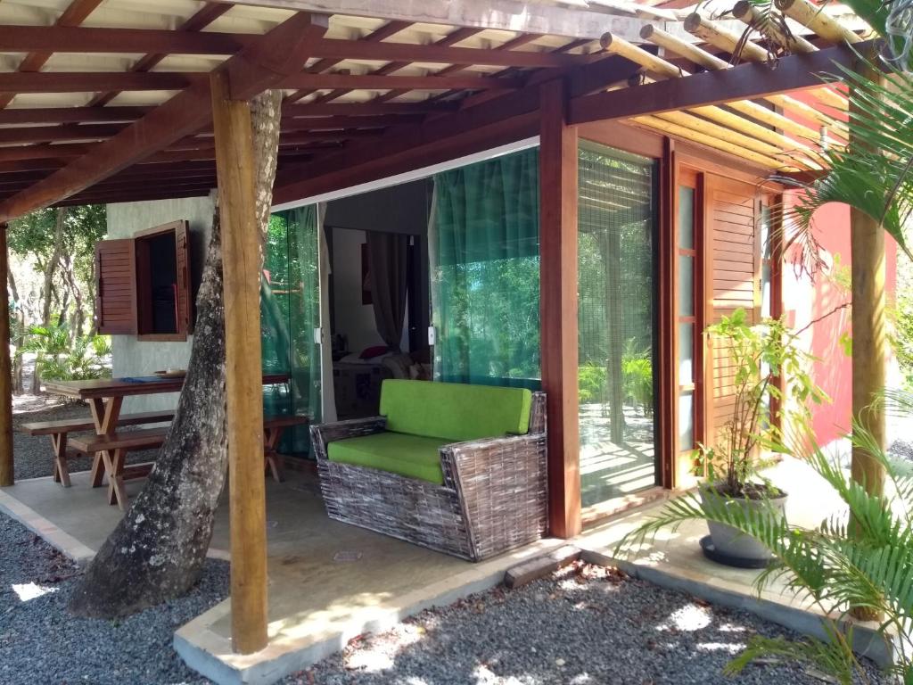 Zahrada ubytování Chalé "Oasis"