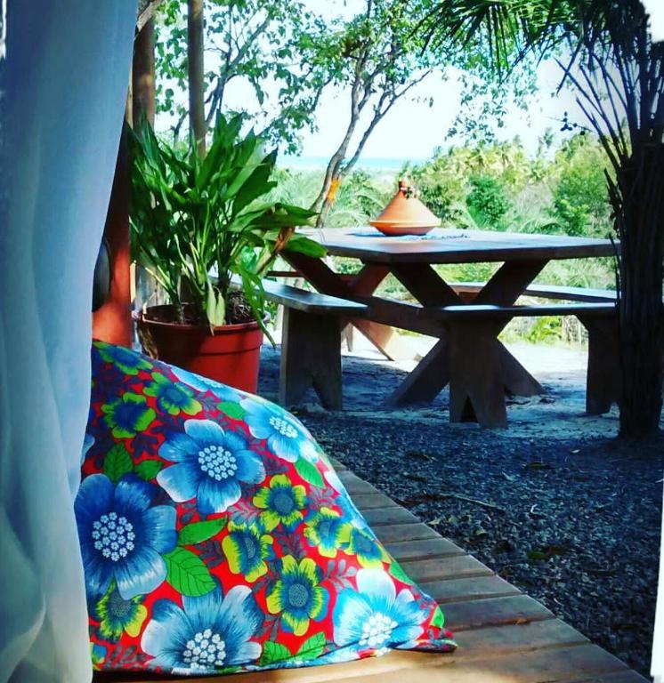 Zahrada ubytování Chalé "Oasis"