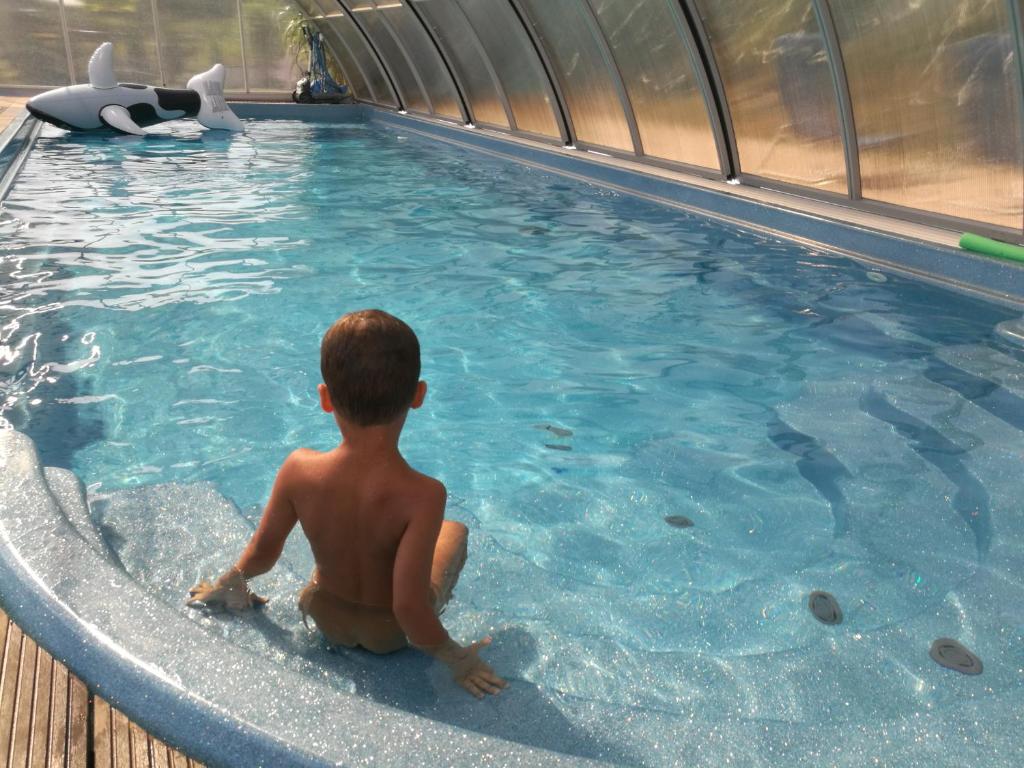 A piscina localizada em Pension Čtyřlístek ou nos arredores