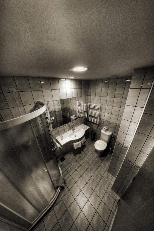 Koupelna v ubytování Hotel Lav Vukovar