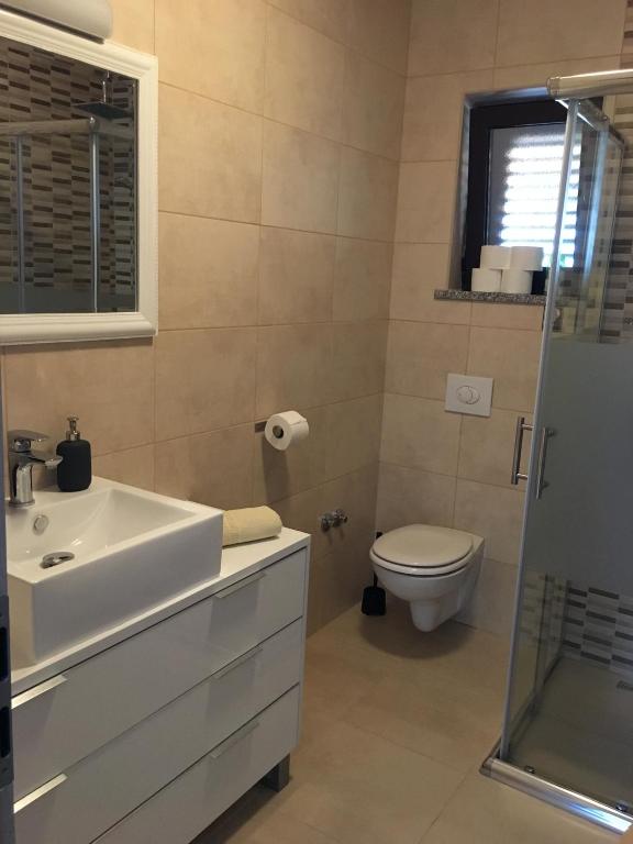Koupelna v ubytování Apartment Selce Kala
