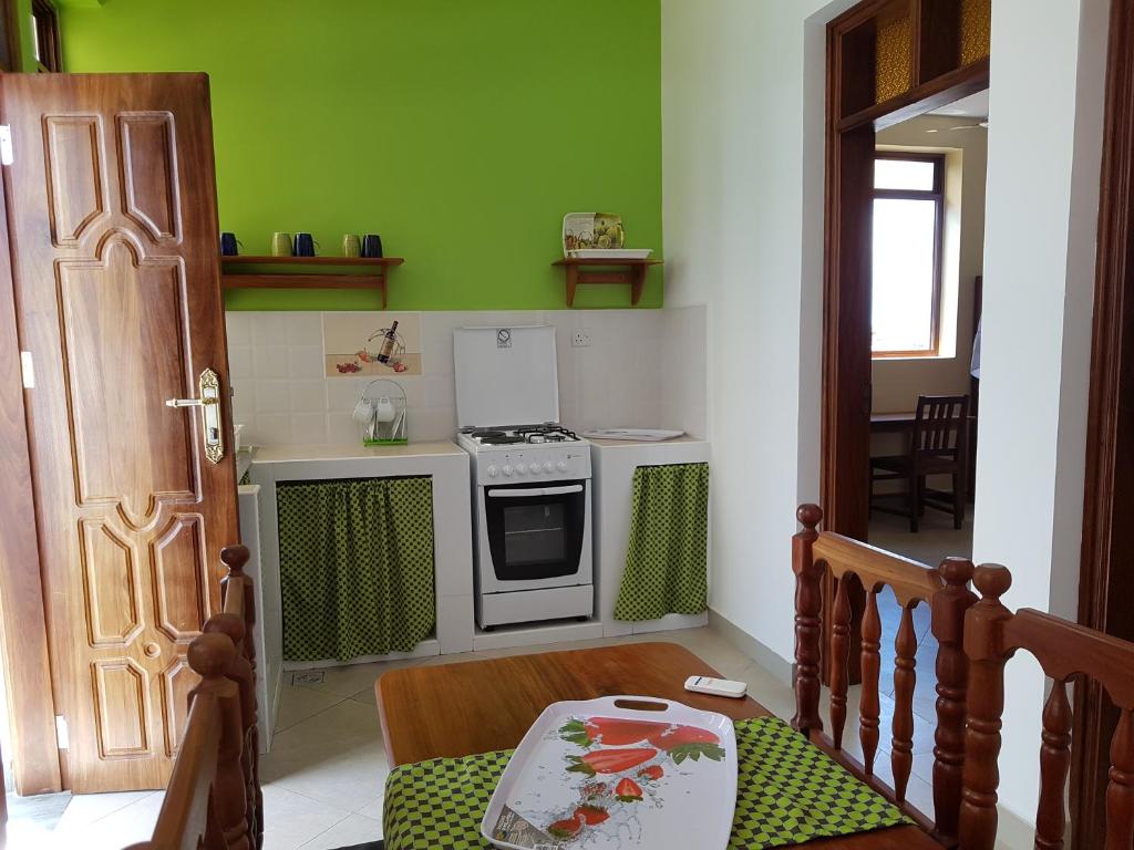 Kuchyň nebo kuchyňský kout v ubytování Daeli Apartment