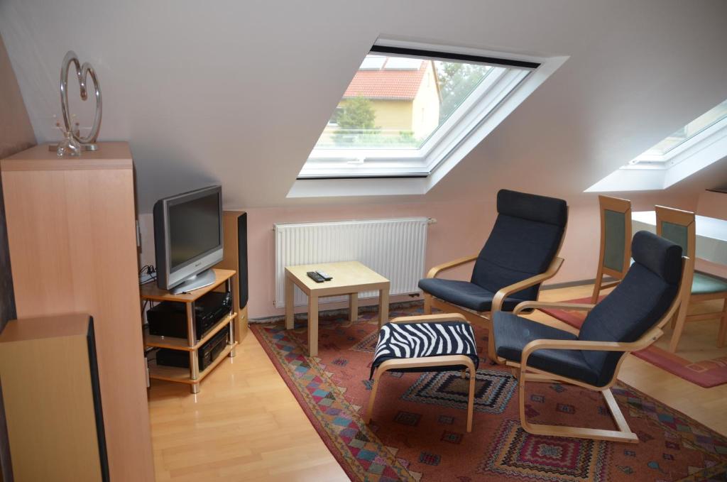 Posezení v ubytování Ferienwohnung Rudolf-Lindner