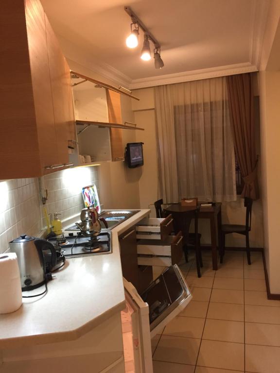Kuchyň nebo kuchyňský kout v ubytování Taksim House Suites