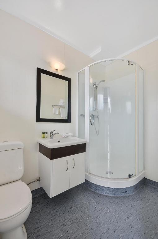 Koupelna v ubytování Poenamo Hotel