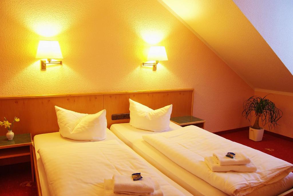 Postelja oz. postelje v sobi nastanitve Hotel Goldener Fasan