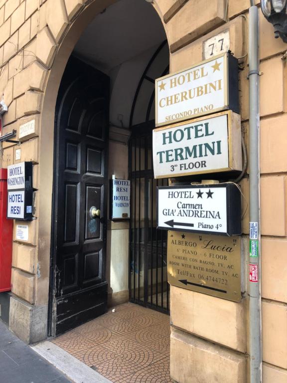 Certifikát, hodnocení, plakát nebo jiný dokument vystavený v ubytování Hotel Termini