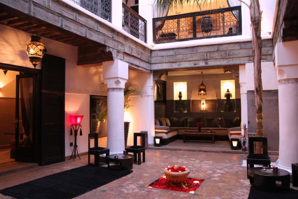 Posezení v ubytování Riad Terra Bahia