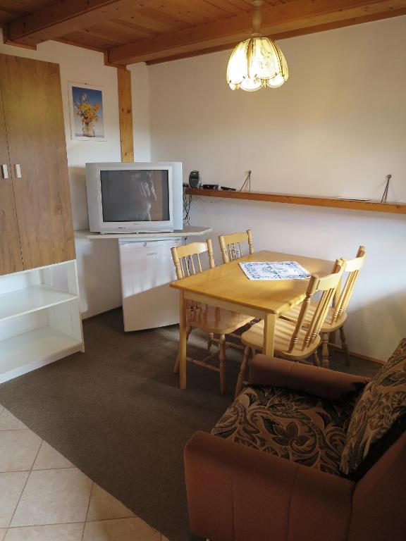 Kuchyň nebo kuchyňský kout v ubytování Apartmány pri Studničke