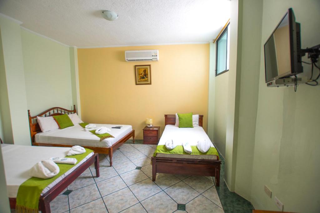 TV a/nebo společenská místnost v ubytování Hostal Andry